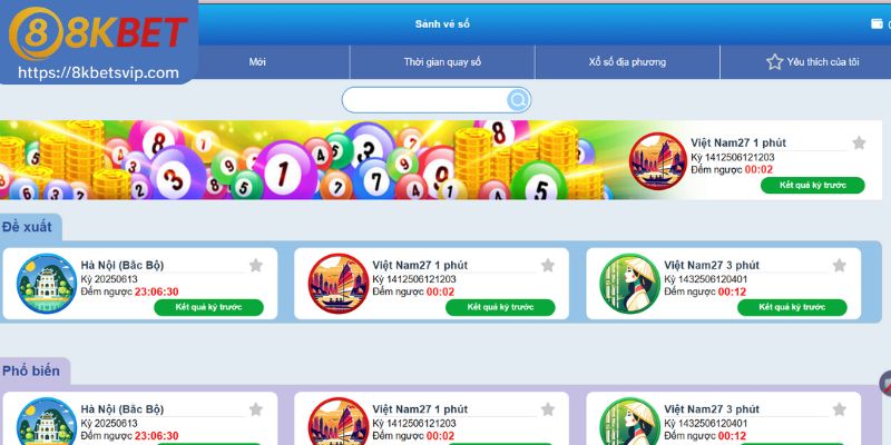Giới thiệu về xổ số online tại 8Kbet